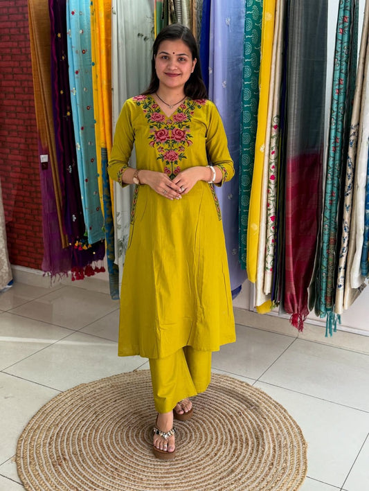 W For Women Shikha pure cotton comfy A-line kurta for women